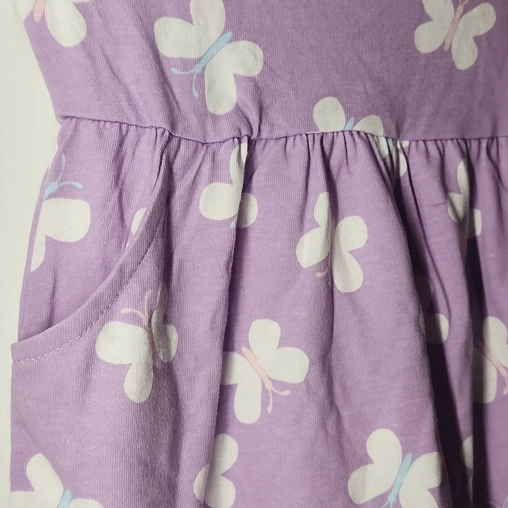 Garanimals Girls Purple Butterfly Skater Knit Dress Short Sleeve 18M NWT